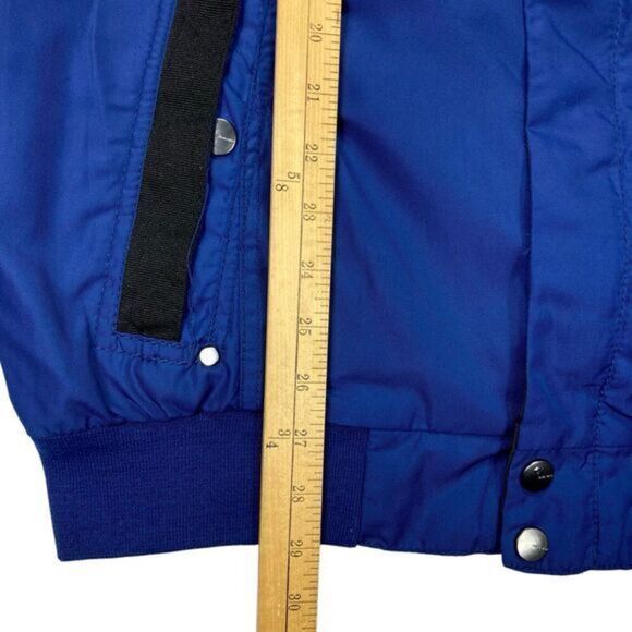 Zara Man Utility Jacket Men XL Blue Black Zip Button Sport Classic Bomber Jacket - Picture 14 of 16